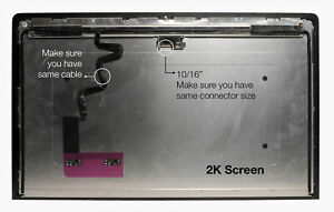 LM270WQ1 (SD) (F1) Para iMac A1419 27" Pantalla LCD Montaje de cristal frontal